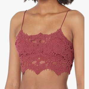 Free People Athena Bralette in Wild Garnet